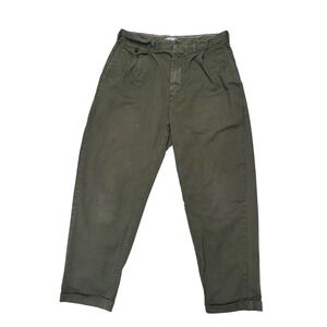 Alex Mill Men's Cotton Olive Green Pleated‎ Chino Pants Size 31